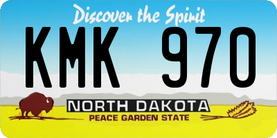ND license plate KMK970