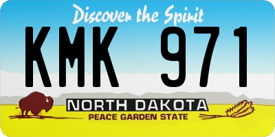 ND license plate KMK971