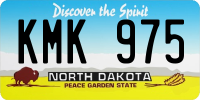 ND license plate KMK975