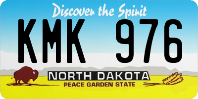 ND license plate KMK976