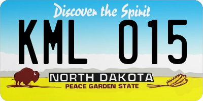 ND license plate KML015