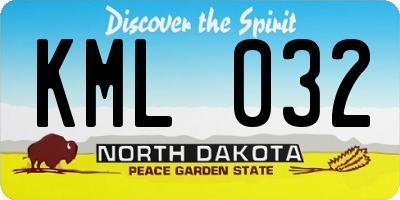 ND license plate KML032