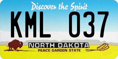 ND license plate KML037