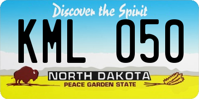 ND license plate KML050
