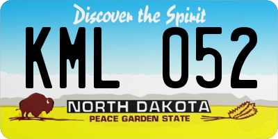 ND license plate KML052