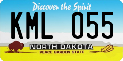 ND license plate KML055