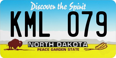 ND license plate KML079