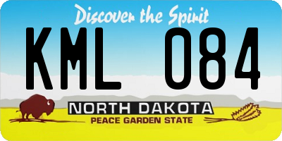ND license plate KML084