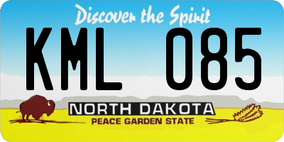 ND license plate KML085