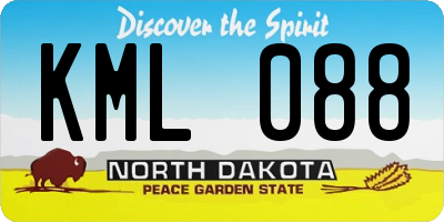 ND license plate KML088