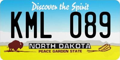 ND license plate KML089
