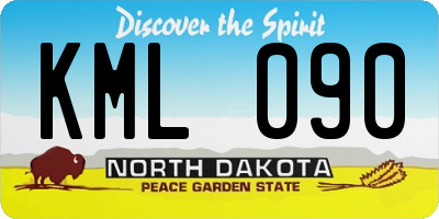 ND license plate KML090