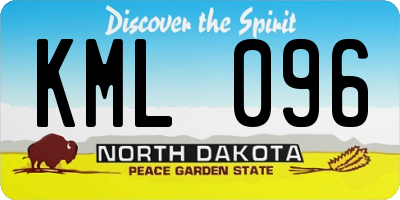 ND license plate KML096