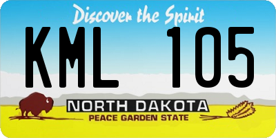ND license plate KML105