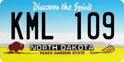 ND license plate KML109