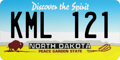 ND license plate KML121