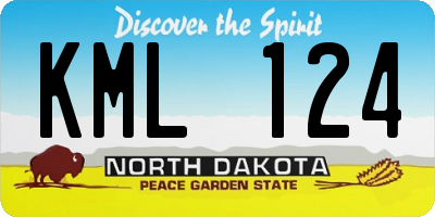 ND license plate KML124