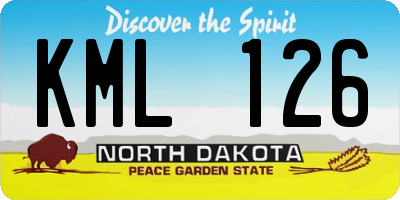 ND license plate KML126