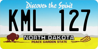 ND license plate KML127