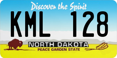 ND license plate KML128