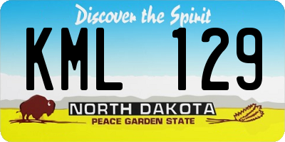 ND license plate KML129
