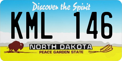 ND license plate KML146