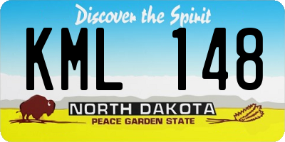 ND license plate KML148