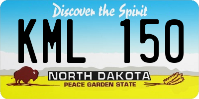 ND license plate KML150