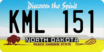 ND license plate KML151