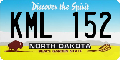 ND license plate KML152
