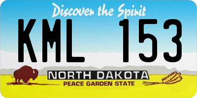 ND license plate KML153