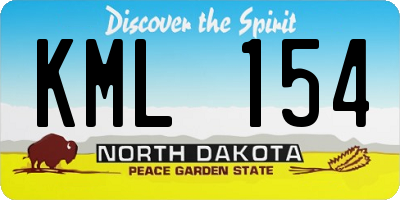 ND license plate KML154