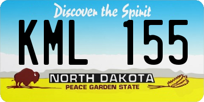 ND license plate KML155