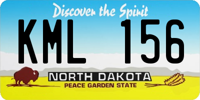 ND license plate KML156
