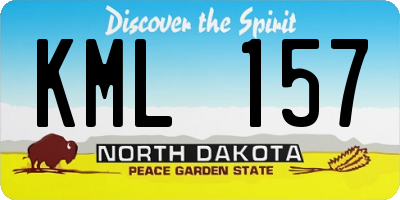 ND license plate KML157
