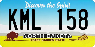 ND license plate KML158