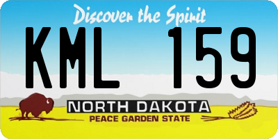 ND license plate KML159