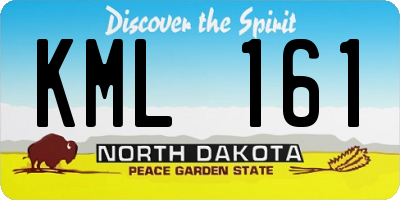 ND license plate KML161