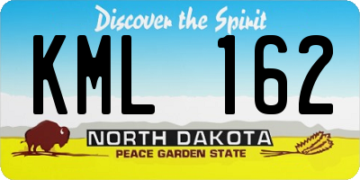 ND license plate KML162
