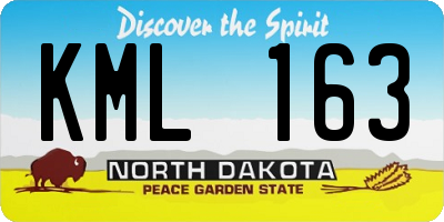 ND license plate KML163