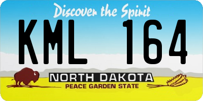 ND license plate KML164