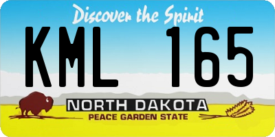 ND license plate KML165