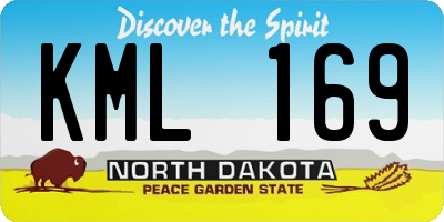 ND license plate KML169