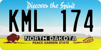 ND license plate KML174