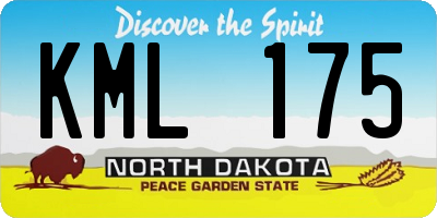 ND license plate KML175