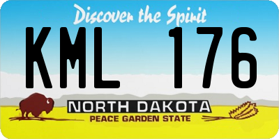 ND license plate KML176