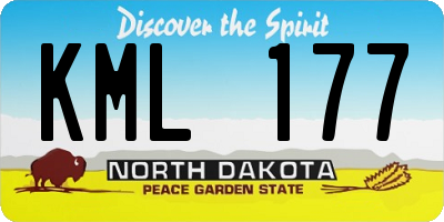 ND license plate KML177