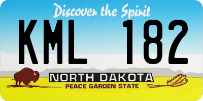 ND license plate KML182