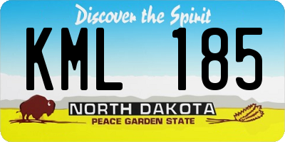 ND license plate KML185