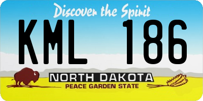 ND license plate KML186